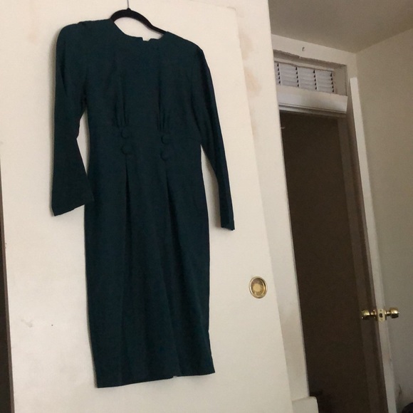 Vintage Hearts brand emerald dress. Size 4. - Picture 1 of 5